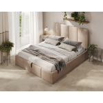 Bett in Beige gepolstert modern